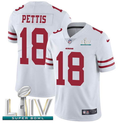 San Francisco 49ers Nike 18 Dante Pettis White Super Bowl LIV 2020 Youth Stitched NFL Vapor Untouchable Limited Jersey